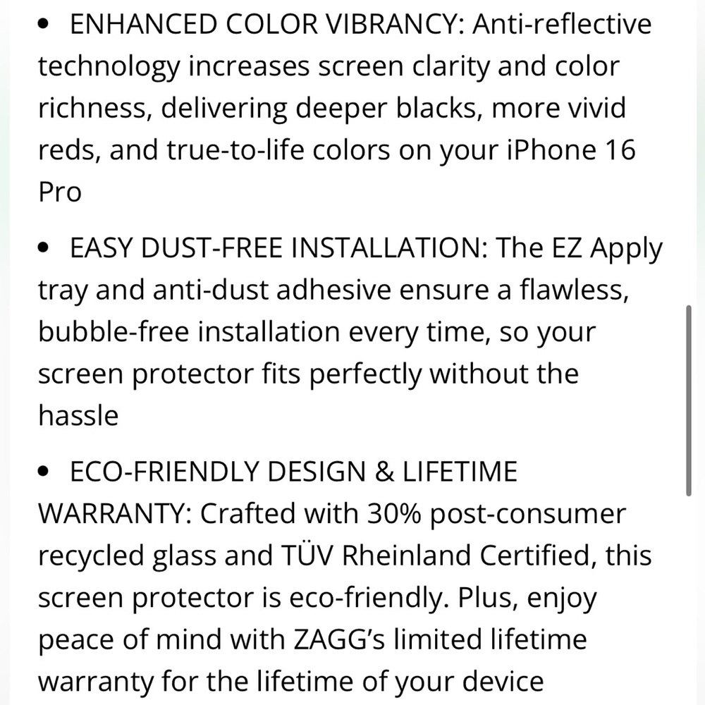 iPhone 16 Pro Invisible Screen Protector - Picture 6 of 7
